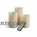 Wax, Wavy Edge, Flameless LED Candles in Assorted Sizes with Multi-Function Remote (Set of 3)   558240625